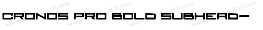 Cronos Pro Bold Subhead字体转换
